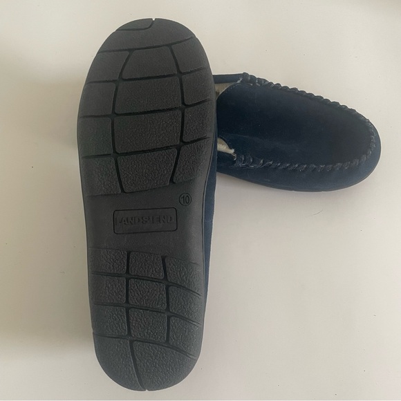 Bleu Navy Lands’End Slippers Size 10. - Picture 5 of 7